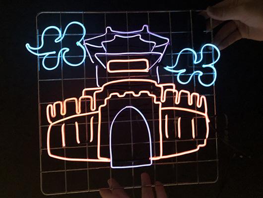 한옥기술전시관 겨울방학 프로그램 네온만들기